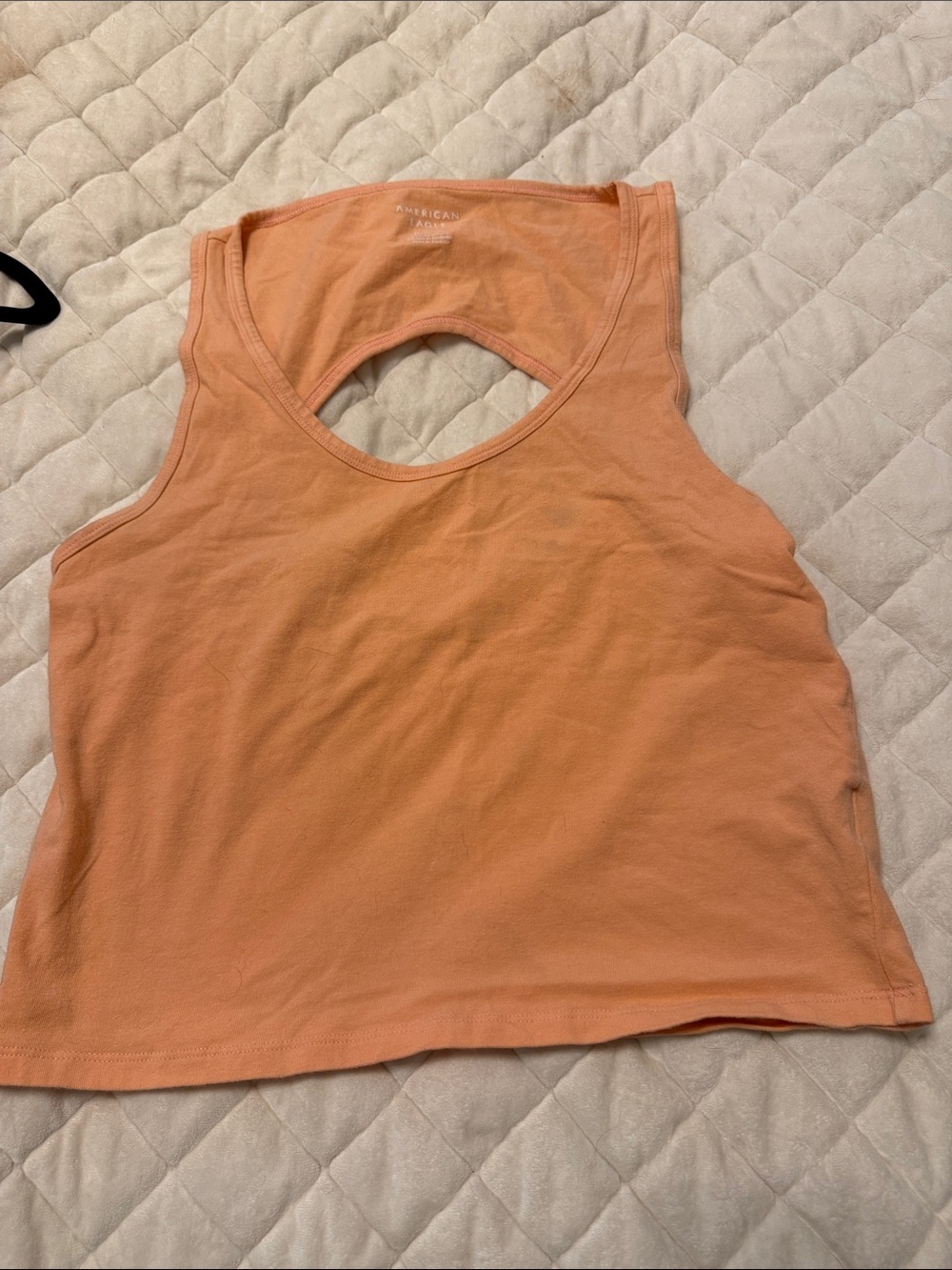 American Eagle Outfitters Coral Peach Cutout Back Tank